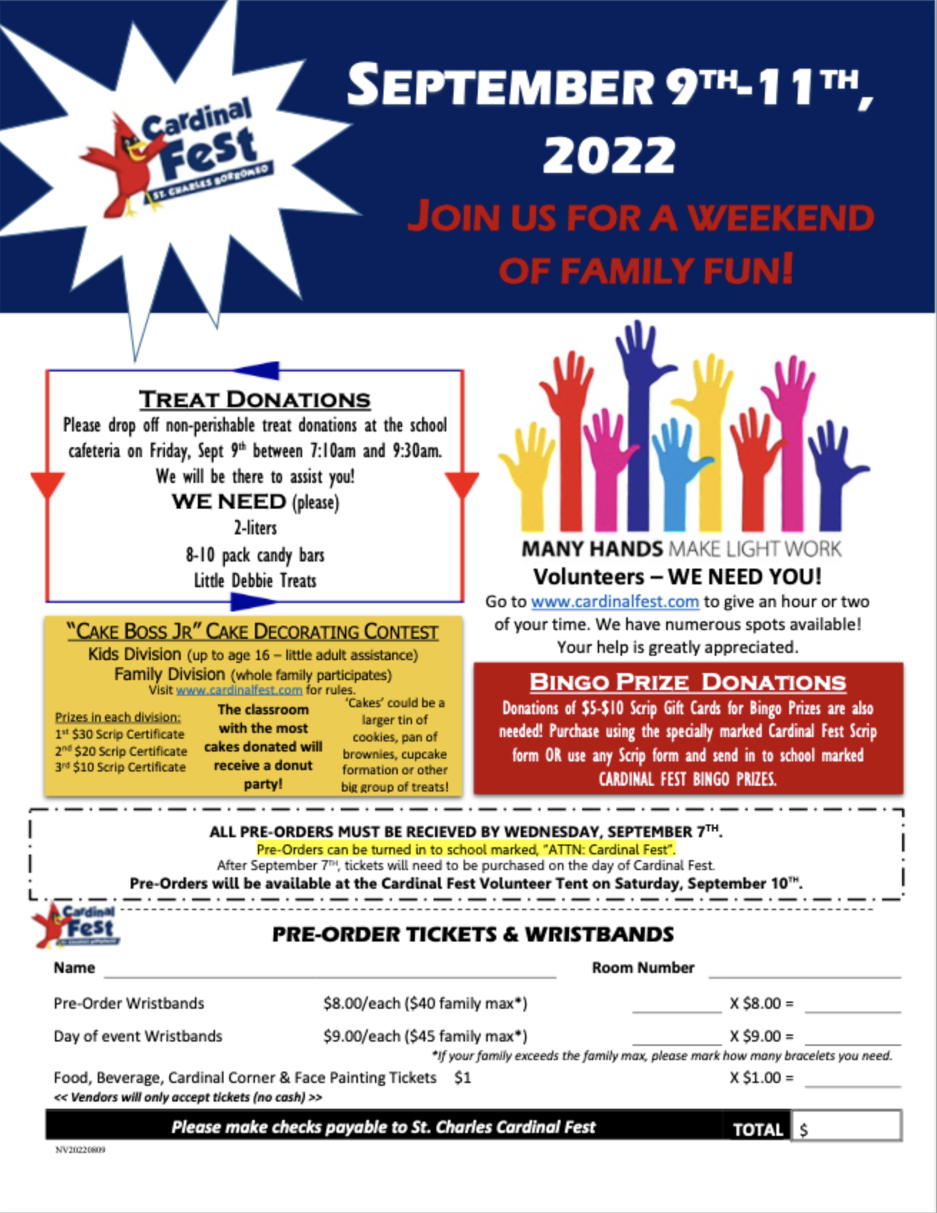 CardinalFest September 9-10-11, 2022